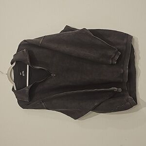 Aerie Cozy Up Oversized Waffle Quarter Zip Pull Over Sweater Size Medium